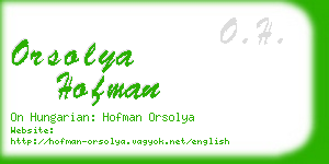 orsolya hofman business card